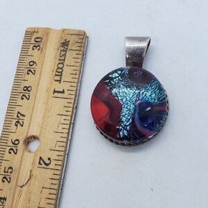 Sterling Silver Glass Thailand Pendant 925